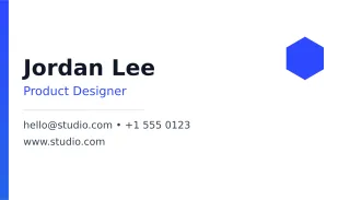 Business Card — editable white business template, business card