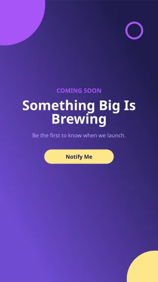 Coming Soon — editable blue business template, story / reel