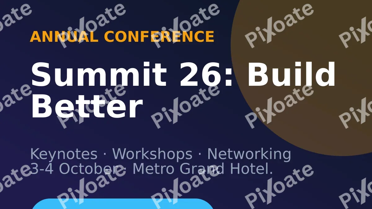 Conference Conference — editable blue business template, youtube thumbnail