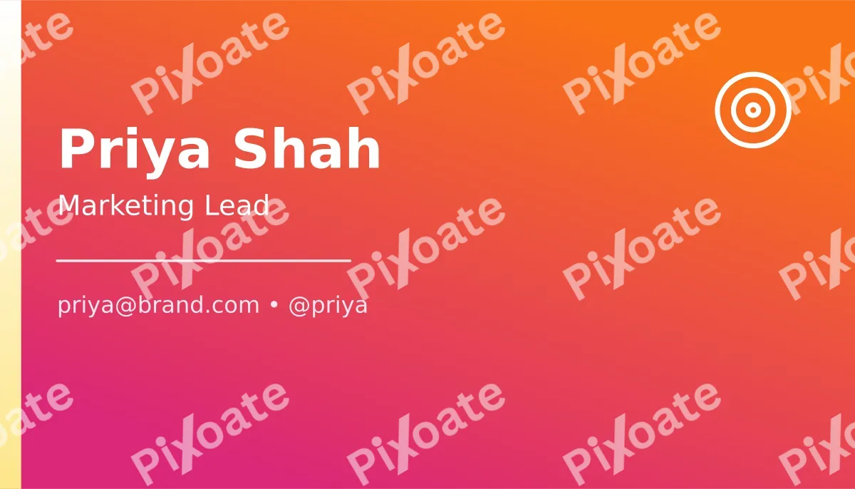 Creative Card Creative Card — editable pink business template, business card