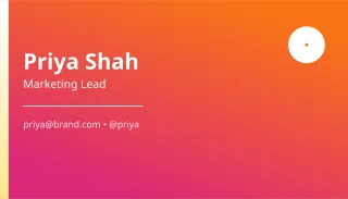 Creative Card — editable pink business template, business card
