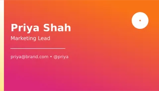 Creative Card — editable pink business template, business card