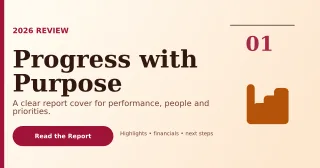 Editorial Annual Report Announcement — editable white business template, link preview
