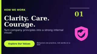 Editorial Brand Values Presentation — editable black business template, youtube thumbnail