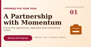 Editorial Business Proposal Announcement — editable white business template, link preview