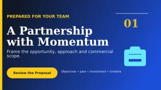 Editorial Business Proposal Presentation — editable blue business template, youtube thumbnail