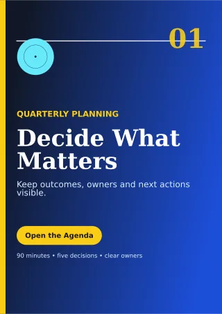 Editorial Meeting Agenda Document — editable blue business template, a4 print