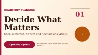 Editorial Meeting Agenda Presentation — editable white business template, youtube thumbnail