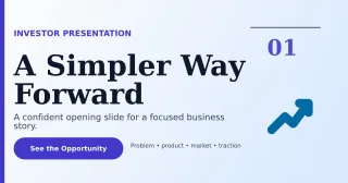Editorial Pitch Deck Announcement — editable white business template, link preview