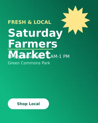 Farmers Market — editable green business template, instagram portrait