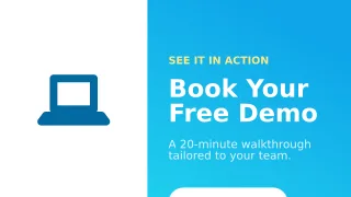 Free Demo — editable blue business template, youtube thumbnail