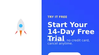 Free Trial — editable blue business template, youtube thumbnail
