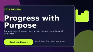 Glass Annual Report Presentation — editable black business template, youtube thumbnail
