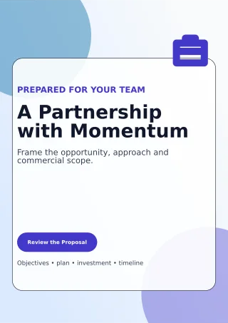 Glass Business Proposal Document — editable white business template, a4 print