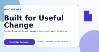 Glass Company Profile Announcement — editable white business template, link preview