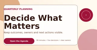Glass Meeting Agenda Announcement — editable white business template, link preview