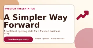 Glass Pitch Deck Announcement — editable white business template, link preview