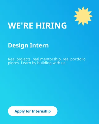 Internship — editable blue business template, instagram portrait