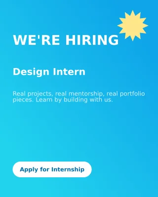 Internship — editable blue business template, instagram portrait