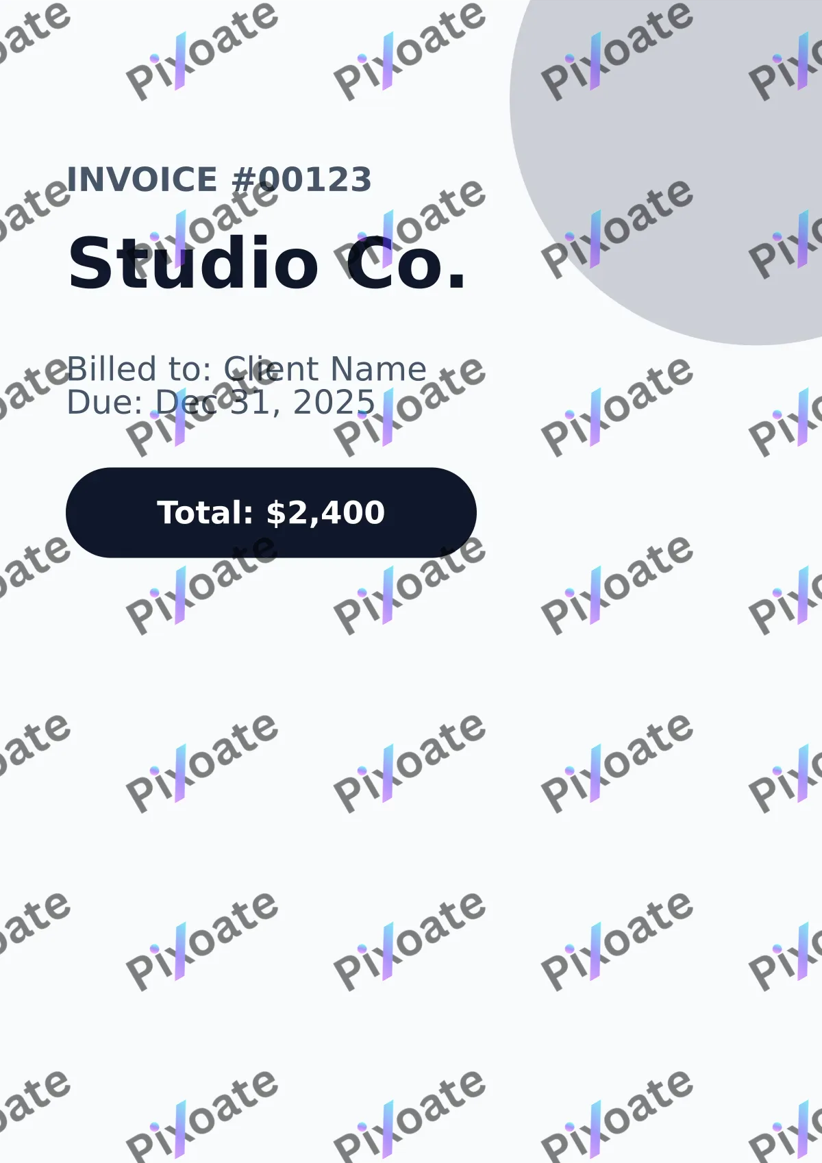 Invoice Header Invoice Header — editable white business template, a4 print