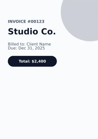 Invoice Header Invoice Header — editable white business template, a4 print