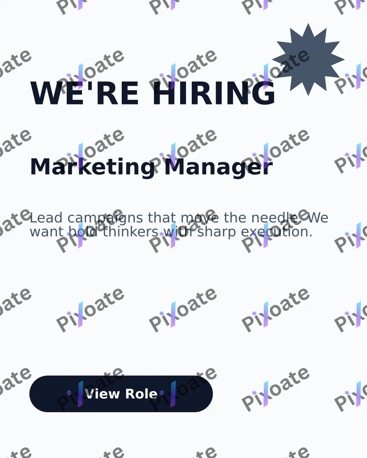 Job Opening Job Opening — editable white business template, instagram portrait