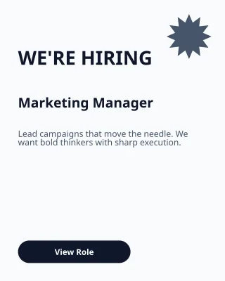 Job Opening — editable white business template, instagram portrait