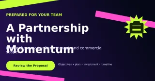 Kinetic Business Proposal Announcement — editable black business template, link preview