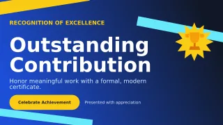 Kinetic Corporate Certificate Presentation — editable blue business template, youtube thumbnail