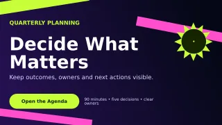 Kinetic Meeting Agenda Presentation — editable black business template, youtube thumbnail