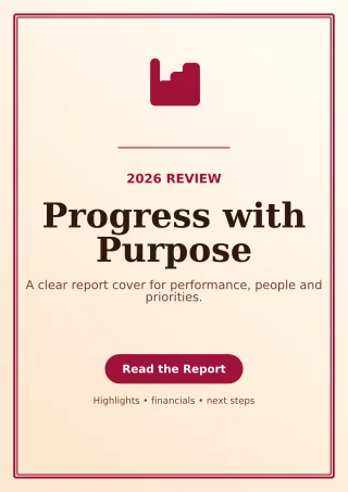 Luxe Annual Report Document — editable white business template, a4 print