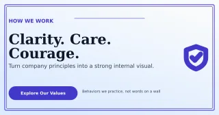 Luxe Brand Values Announcement — editable white business template, link preview