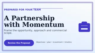 Luxe Business Proposal Presentation — editable white business template, youtube thumbnail