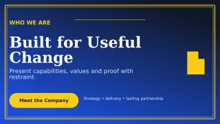 Luxe Company Profile Presentation — editable blue business template, youtube thumbnail