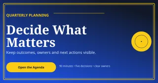 Luxe Meeting Agenda Announcement — editable blue business template, link preview