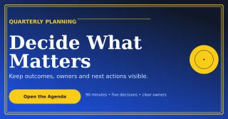 Luxe Meeting Agenda Announcement — editable blue business template, link preview