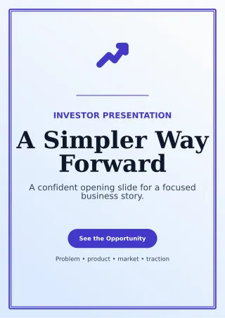 Luxe Pitch Deck Document — editable white business template, a4 print
