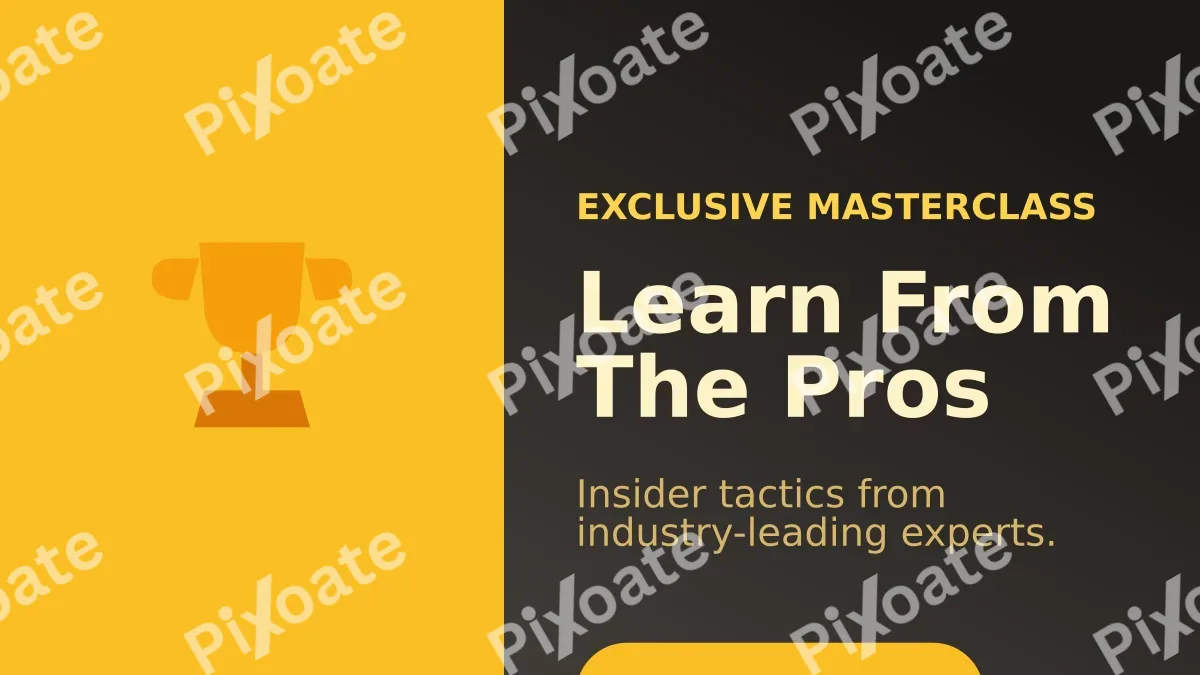 Masterclass Masterclass — editable black business template, youtube thumbnail