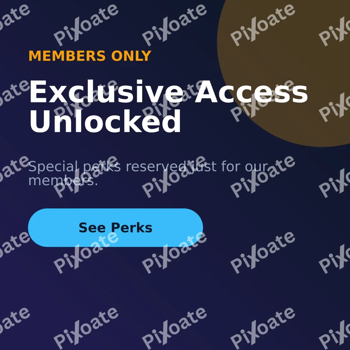 Members Only Members Only — editable blue business template, instagram post
