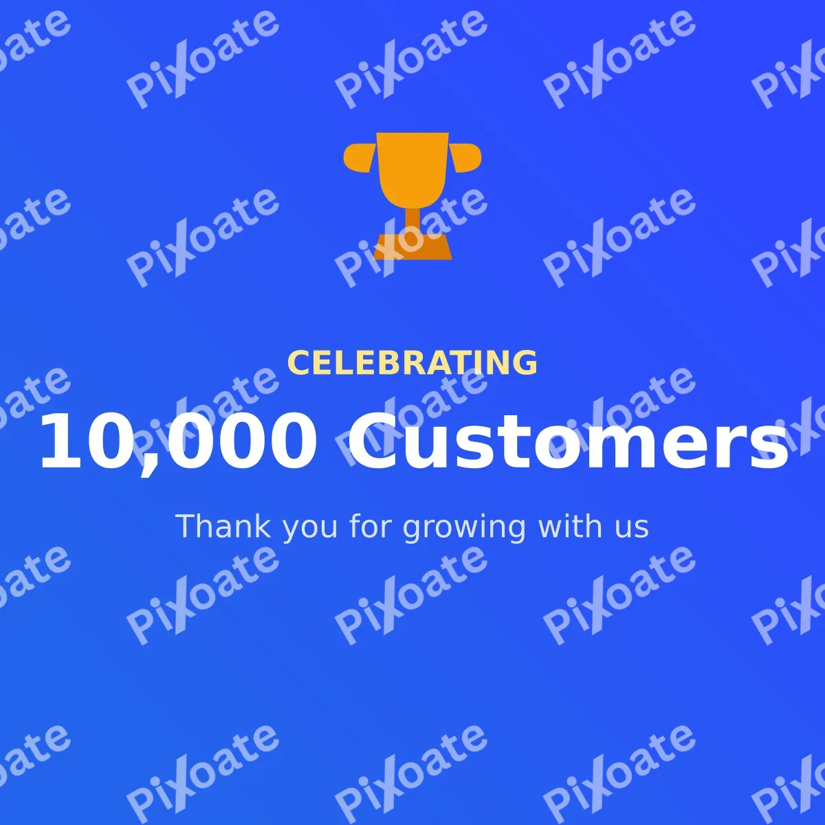 Milestone Milestone — editable blue business template, instagram post
