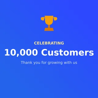 Milestone — editable blue business template, instagram post