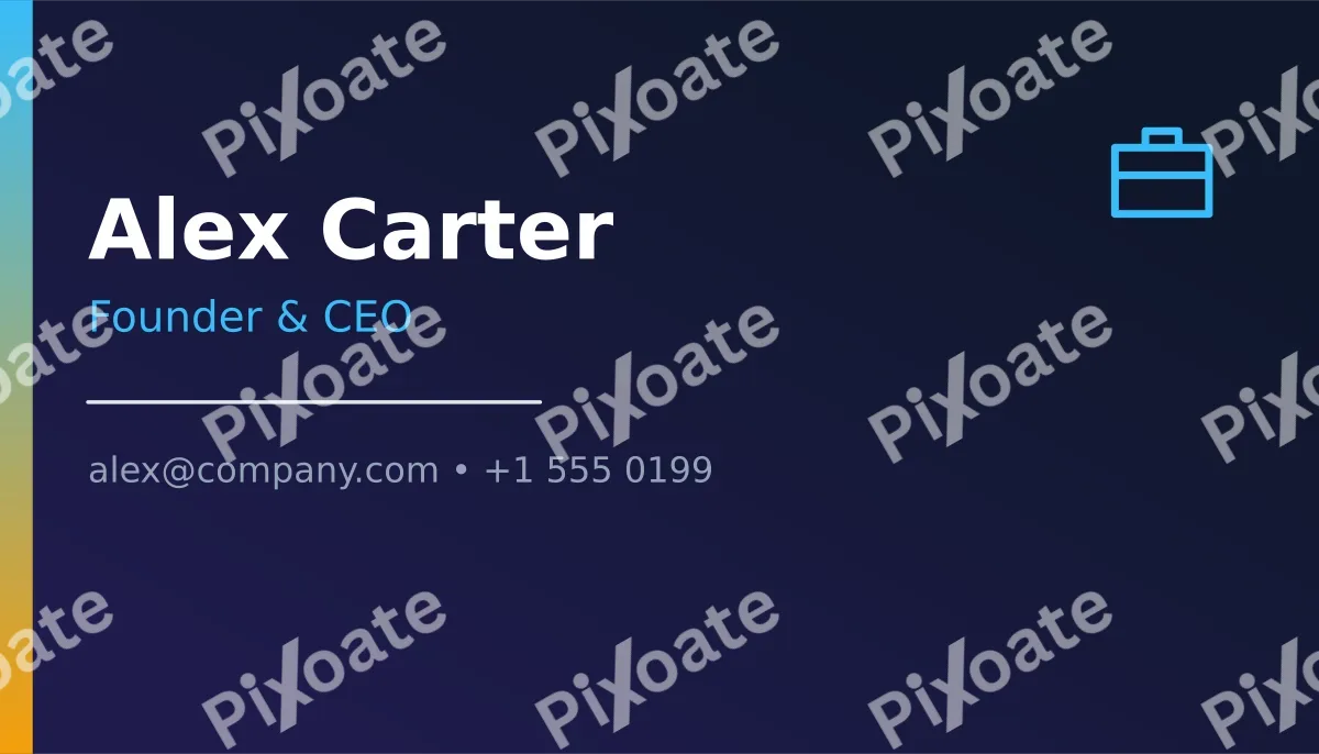 Modern Card Modern Card — editable blue business template, business card