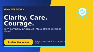 Neo Brand Values Presentation — editable blue business template, youtube thumbnail