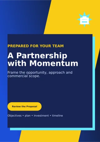 Neo Business Proposal Document — editable blue business template, a4 print