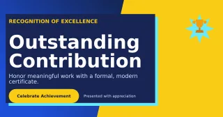 Neo Corporate Certificate Announcement — editable blue business template, link preview