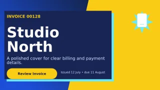 Neo Modern Invoice Presentation — editable blue business template, youtube thumbnail