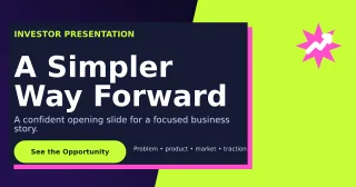 Neo Pitch Deck Announcement — editable black business template, link preview