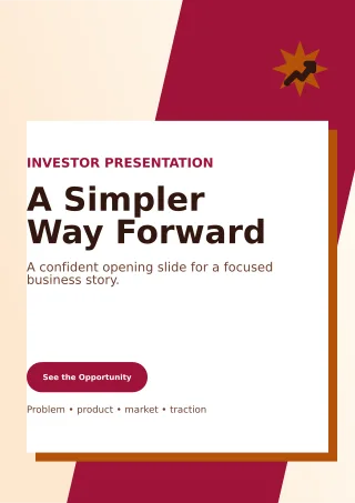 Neo Pitch Deck Document — editable white business template, a4 print