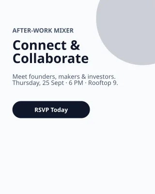 Networking Mixer — editable white business template, instagram portrait