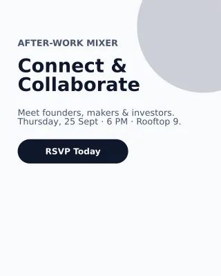 Networking Mixer — editable white business template, instagram portrait